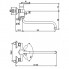 Смеситель VIDIMA UNO (арт.BA240AA) для ванны, дл.S излив 320 мм.