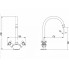 Смеситель КС КРЕСТ (5400772) для умывальника, керамика, поворотный U-излив