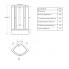 Душ. каб. MARONI LINE SR100M-BND-DN4 100x100x228 (7 мест+сифон D50мм) 