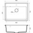 Мойка комп. GRANFEST LEVEL LV-660 (660x500) серый прямоугольная