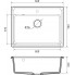 Мойка комп. GRANFEST LEVEL LV-660 (660x500) топаз прямоугольная