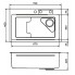 Мойка нерж. врезн. CASCADE 72х46 прямоуг. СО СМЕСИТЕЛЕМ (304) 3мм (7246) Графит