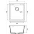 Мойка комп. GRANFEST URBAN 4540 (450х400) т.серый прямоуг,универсальный монтаж