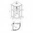Душ. каб. MARONI ALBA SR90L-DRN-DN4 90x90x215 (7 мест+сифон D90мм)