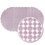 Коврик резиновый "Шарики" 70х40 (BR-7040) для ванной на присосках, розовый
