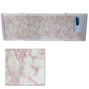 Экран для ванн 1,5 м "Оптима" пластик св.розовый мрамор (1)