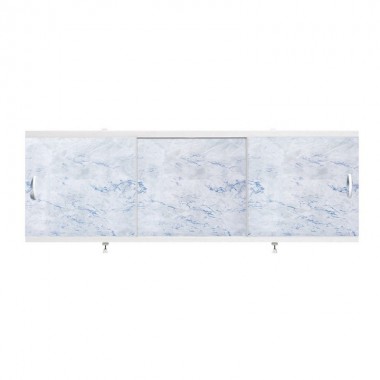 Экран для ванн 1,5 м "Оптима" пластик серо-голубой мрамор (17)