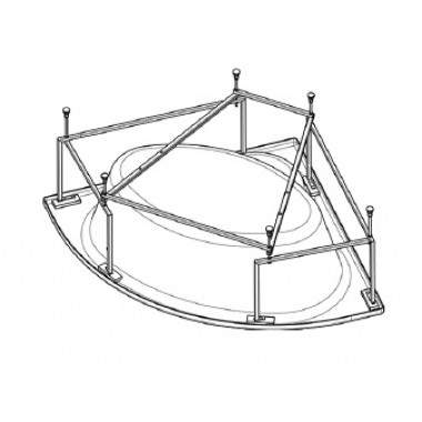 Монтаж. комплект к ванне 140х140 КАРИБЫ (1WH112430) Santek