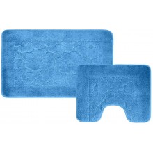 Набор ковриков (2предмета) "BANYOLIN" 60х100см (11 мм) голубой