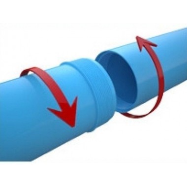 Труба обсадная для скважин ПВХ 125х5,0х2000 (синий цвет) 
