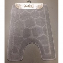 Коврик для туалета "Zalel" 50/57х80см (ворс) серый