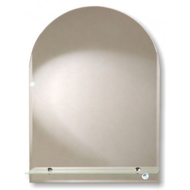 Зеркало Стандарт арка с полочкой 30х40