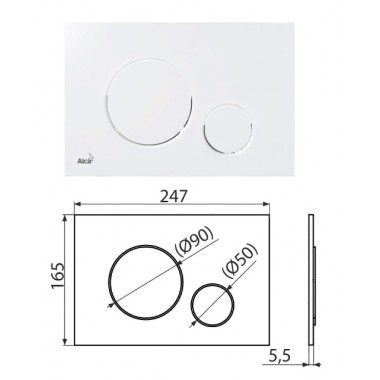 Клавиша для систем инсталляции (белая) M670 (AlcaPlast)