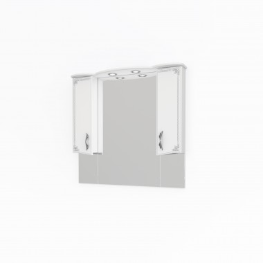 Зеркало со шкафом "Классик-Д" 105 цвет СЕРЕБРО