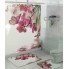 Набор ковриков со шторкой с кольцами ФОТОПРИНТ (3пр) "Zalel" cx304 орхидея красн