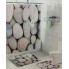 Набор ковриков со шторкой с кольцами ФОТОПРИНТ (3пр) "Zalel" yl136 камни