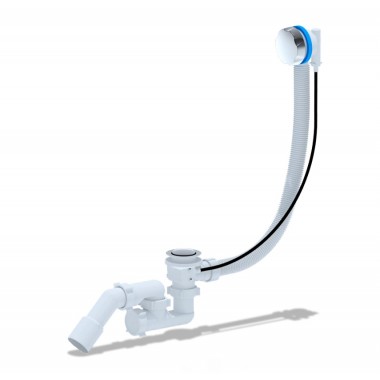 Сифон АНИ для ванны, регулируемый, полуавтомат 1 1/2"х40 с труб. 50 мм. (EM421)