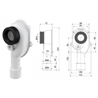 Сифон для писсуара AG210901345 (A45C) (AlcaPlast)