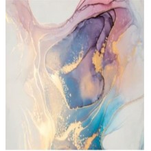 Шторка для ванной с утяжелителем "Мрамор" (арт.YT-Marble21) 180х200 с кольцами