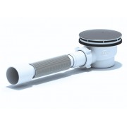 Сифон АНИ для душевого поддона 1 1/2"х90, h 65 c гибкой трубой 375*40/50 (E325C)