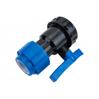 Кран шаровой ПНД цанга/внутр.резьба 32 х1" 