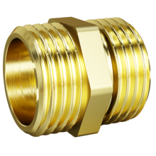 Ниппель LD DN15 (1/2") НР/НР латунь