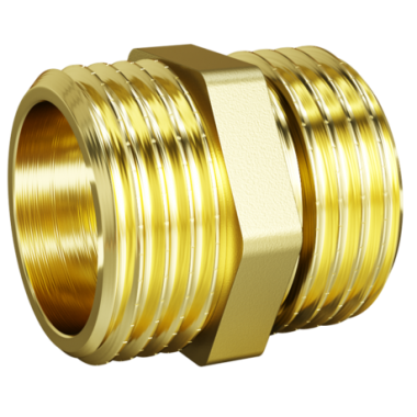 Ниппель LD DN15 (1/2") НР/НР латунь