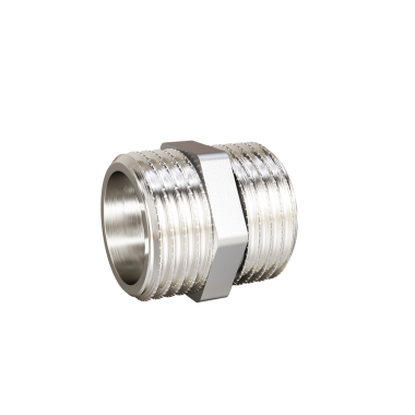 Ниппель LD DN25 (1") НР/НР латунь никель