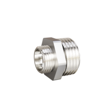 Ниппель переходной LD DN20х15 (3/4"НР х 1/2"НР) латунь никель