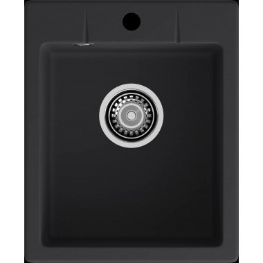 Мойка комп. GRANFEST URBAN 240 (400х490) черный прямоугольная