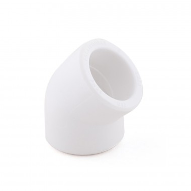 Угольник PPR белый 45гр 63 РТП Угольник PPR белый 45гр 63 РТП