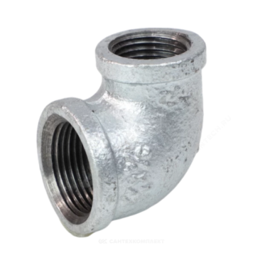 Угольник чугун перех. оцинк. Ду 25 х 15 (90R) "Fittex PLUS"