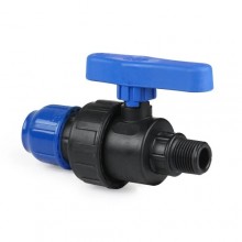 Кран шаровой ПНД цанга/наружная резьба 32 х 1"