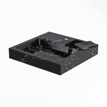 Умывальник над стиральной машиной Стандарт 55 черный мрамор MARKO (с кроншт)