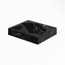 Умывальник над стиральной машиной Элиста черный мрамор MARKO (с кроншт)