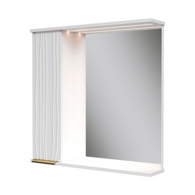 Шкаф зеркальный ЛоттиГолд/LottyGold 70 левый (VOLNA)