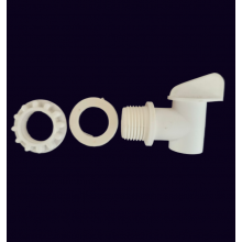 Кран для рукомойника дачного, белый/белый мрамор