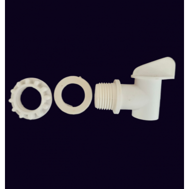 Кран для рукомойника дачного, белый/белый мрамор