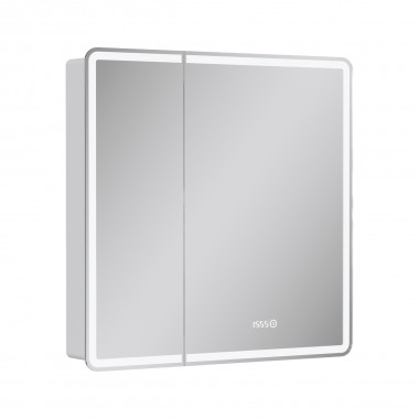 Шкаф зеркальный Найс/Nice 80 с часами и подсветкой (EQUIL)