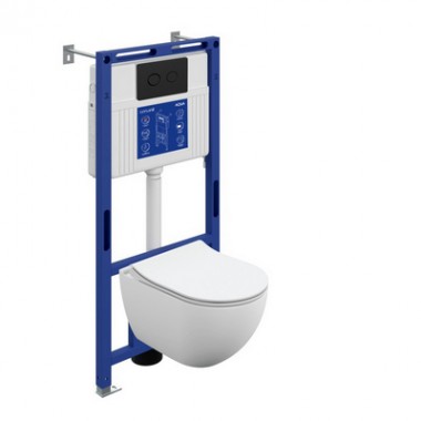 КОМПЛЕКТ: BRASKO VORTEX DP slim инс. AQUA 50 PRIME Р кн. ACCENTO черн (Cersanit)