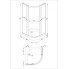 Душ.ограждение Maroni Energia*Chromo-GLS 90x90, 1/4 кр. (1 место) 