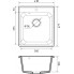 Мойка композитная MARONI PIXEL MA-418PI (418х477), серый