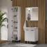 Зеркало-шкаф с подсветкой Лотти/Lotty 60 левый цвет белый (VOLNA)