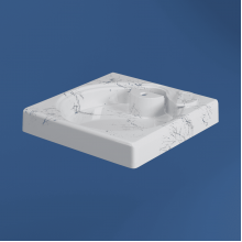 Умывальник над стиральной машиной Амур 60 белый мрамор MARKO (с кроншт)