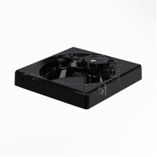 Умывальник над стиральной машиной Амур 60 черный мрамор MARKO (с кроншт)