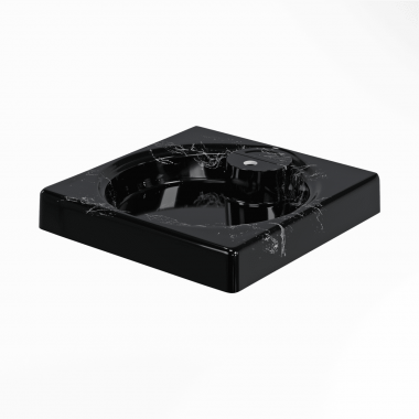 Умывальник над стиральной машиной Амур 60 черный мрамор MARKO (с кроншт)